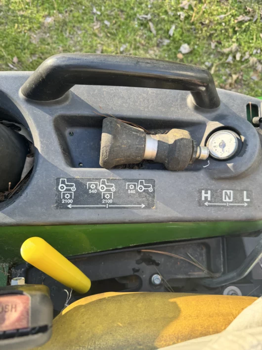 Photo or a PTO extension lever for John Deere Compact tractors