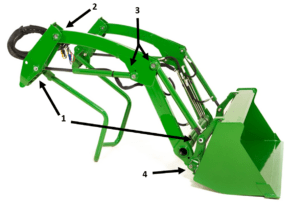Front End Loader plug locations for John Deere 120r Non-MSL loaderFront End Loader plug locations for John Deere 120r Non-MSL loader