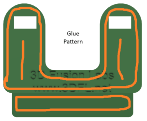 Hood Saver Glue Pattern